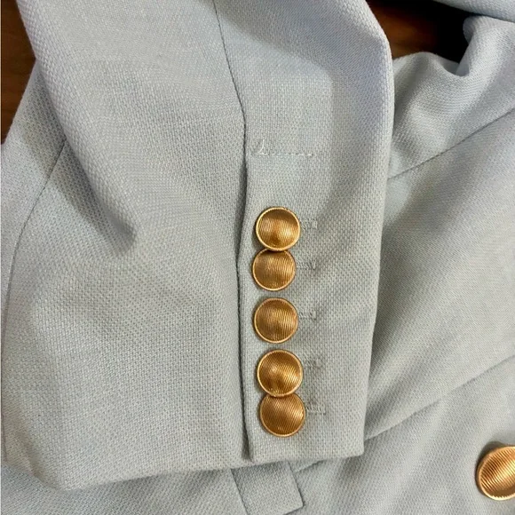 House of Harlow 1960 Gold Button Blue Blazer - Picture 4 of 13